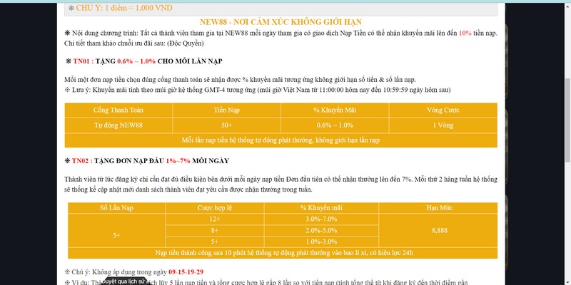 Mã ưu đãi TN03, nạp tiền liên tiếp 3 ngày trong tuần nhận tối đa 88.888k