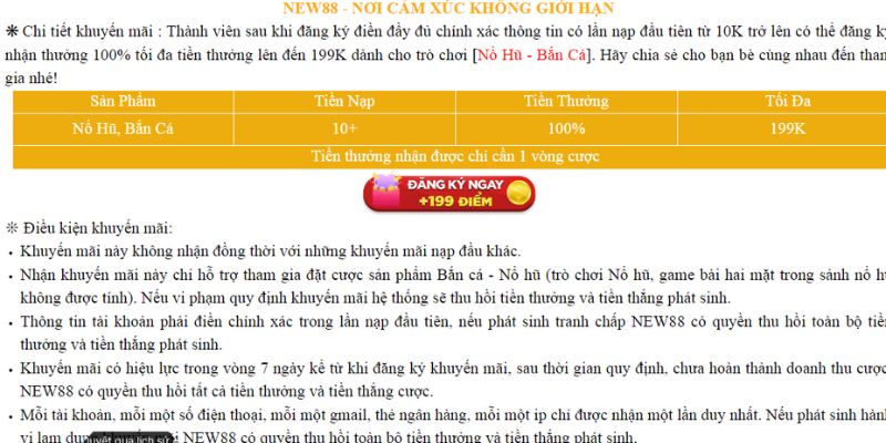 Chương trình tặng thưởng 100% giá trị thẻ tại Nổ hũ - Bắn cá