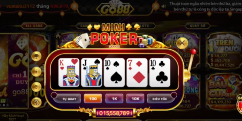 Tìm hiểu thông tin về cách quay Mini Poker nổ hũ 